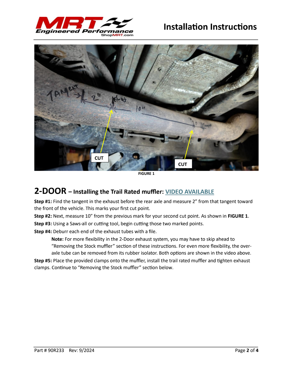 Trail Rated G.O.A.T. MRT Exhaust