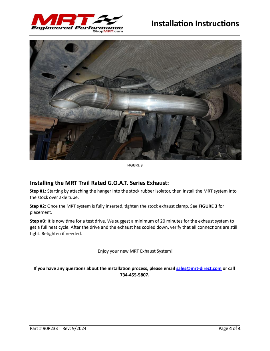 Trail Rated G.O.A.T. MRT Exhaust